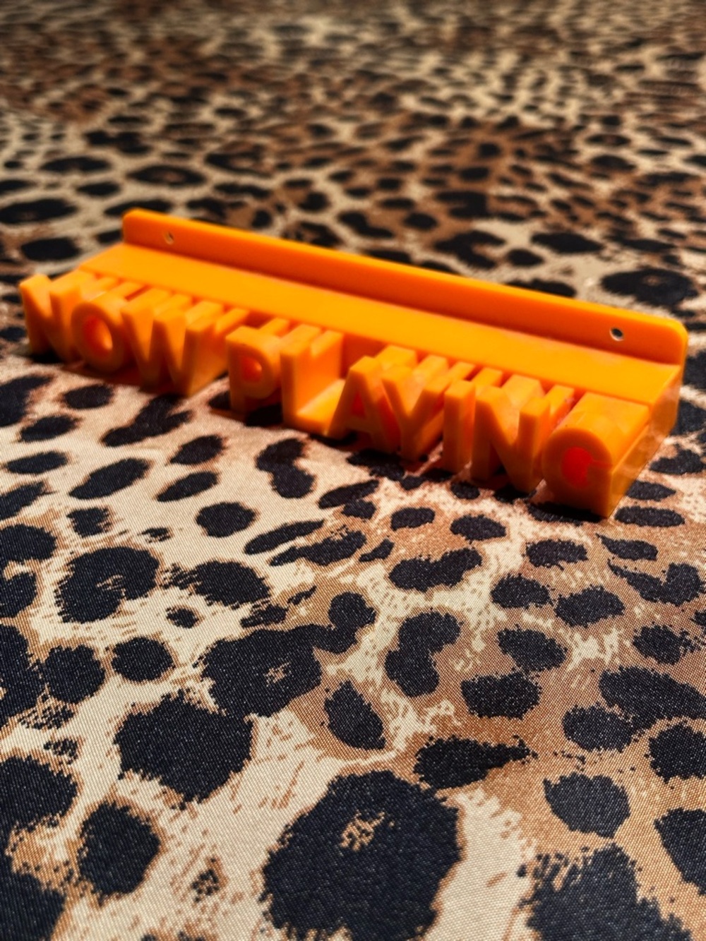 Orange “Now Playing” Vinyl Record Holder Wall Decor - Picture 3 of 5